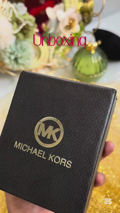 Michael Kors White Ceramic Rose Gold Chronograph Watch