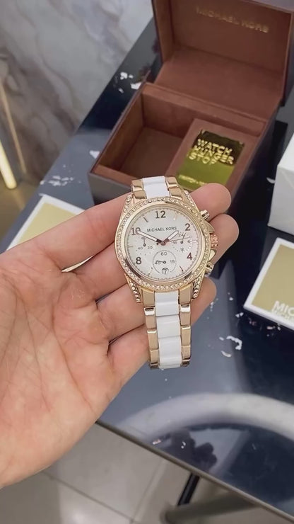 MICHAEL KORS PARKER CHRONOGRAPH – ROSE GOLD WHITE
