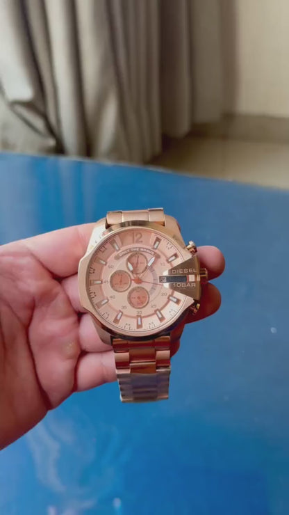 Diesel Oversized Rose Gold Men's Chronograph Watch