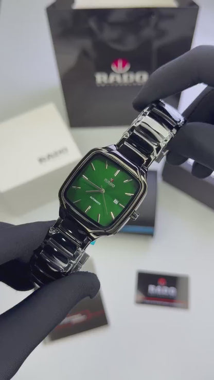 Rado True Square Green With Black Watch