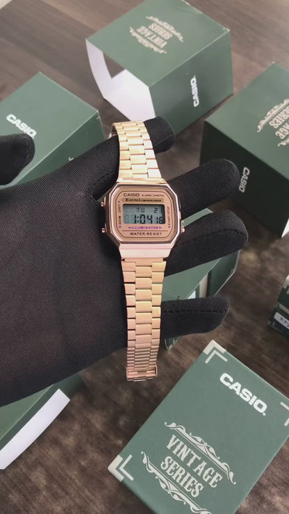 Casio Vintage Rose Gold Digital Watch