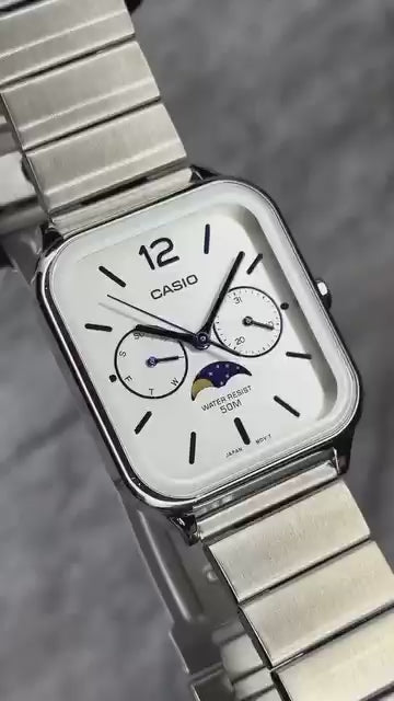 Casio Vintage Square Silver Dial Men's Watch