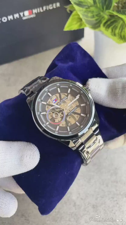 Tommy Hilfiger Full With Black Automatic Stainless  Watch M-693
