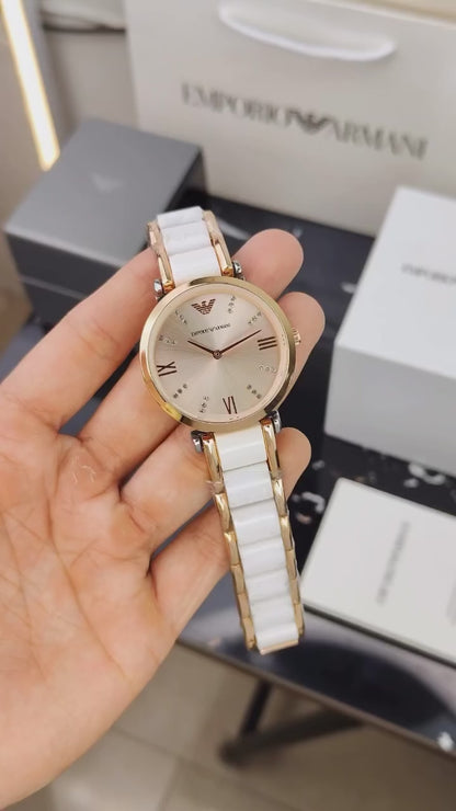 EMPORIO ARMANI – AR1486 MOTHER OF PEARL WHITE EDITION