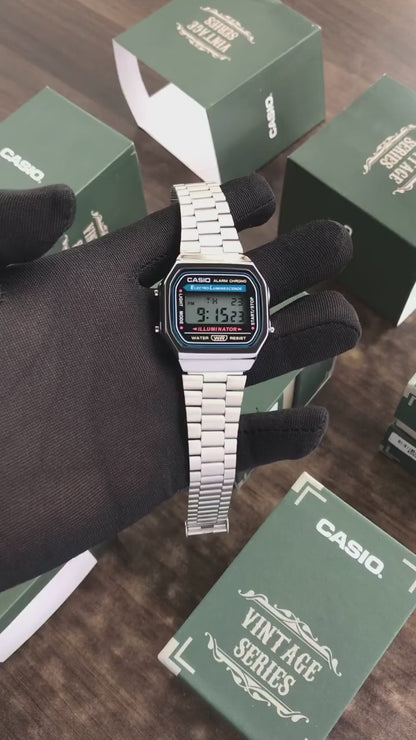 Casio Vintage Digital Stainless Steel Watch