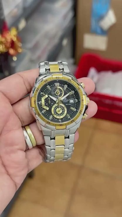 Casio Edifice Black Gold Chronograph Steel Watch
