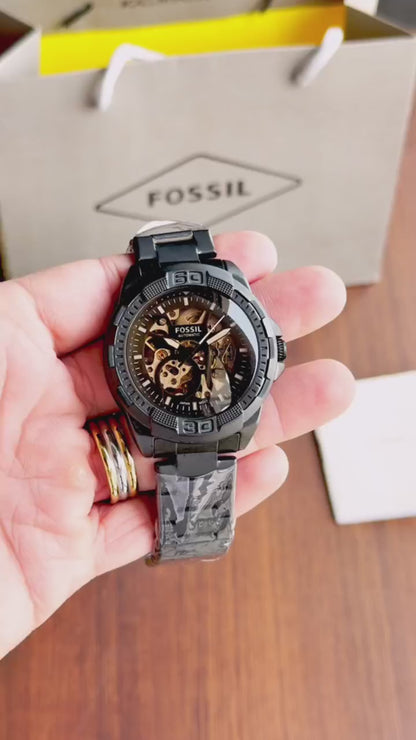 FOSSIL BLACK SKELETON AUTOMATIC
