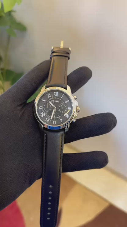 FOSSIL GRANT BLACK CHRONO