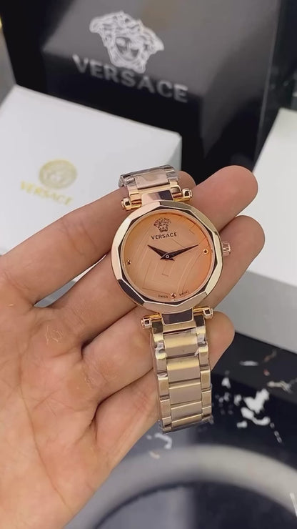 VERSACE FACETED BEZEL – ROSE GOLD EDITION