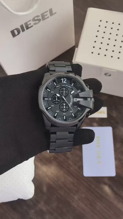 Diesel Mega Chief Grey Chronograph Watch Men