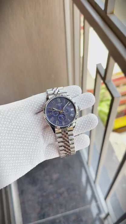 Tissot 1853 Silver Blue with All chronograph mens watch