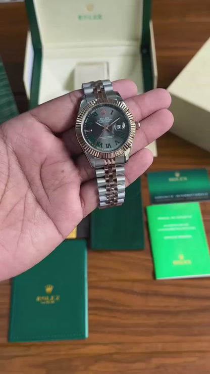 Rolex Datejust Green Dial Two-Tone Jubilee Bracelet Watch
