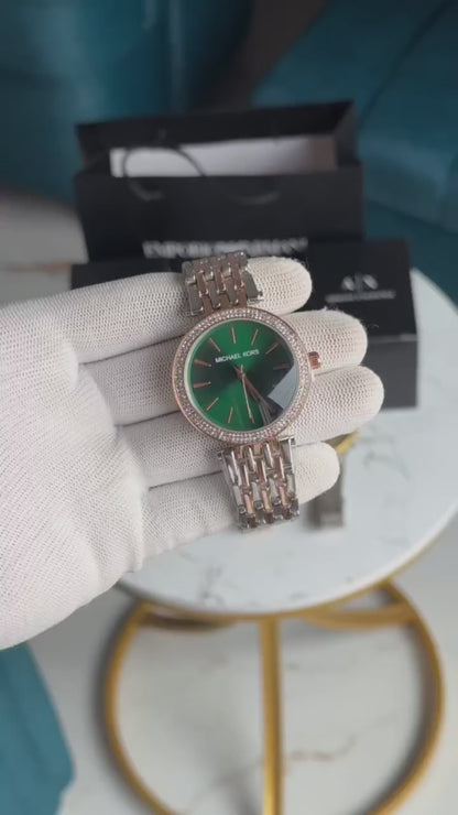 MICHAEL KORS DARCI – GREEN DIAL ROSE GOLD EDITION