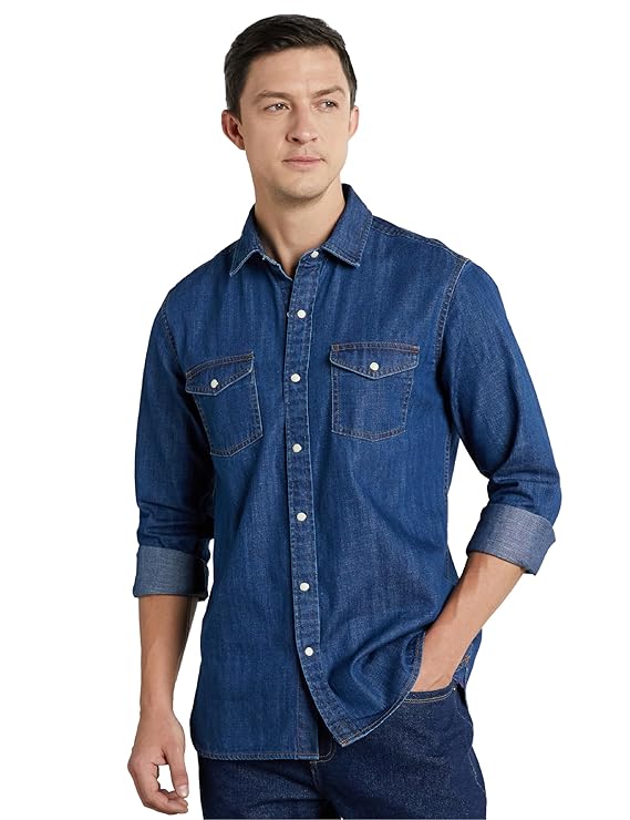 Men’s Classic Blue Denim Shirt