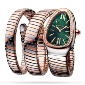 Bvlg_ari Serpenti Rose Gold Green Dial