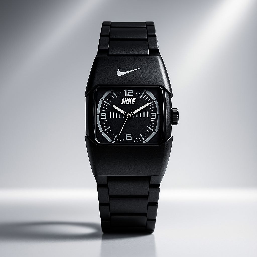 N_ke Men’s Aluminum Watch – Black Dial | Quartz Movement | Bold Style