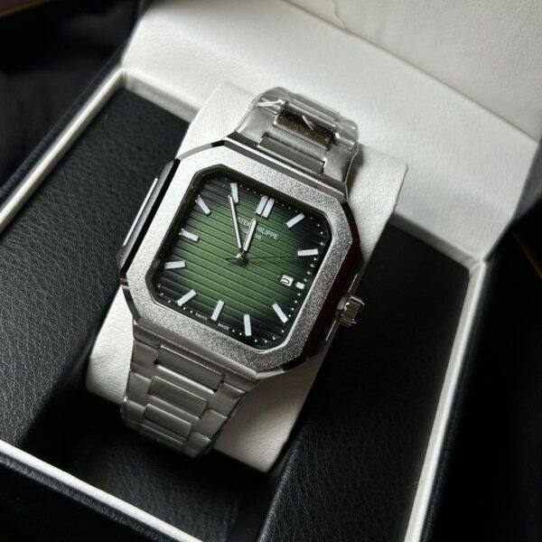 Pat_ek Phi_lippe Silver Tone Green Dial Men’s Watch - Image 4