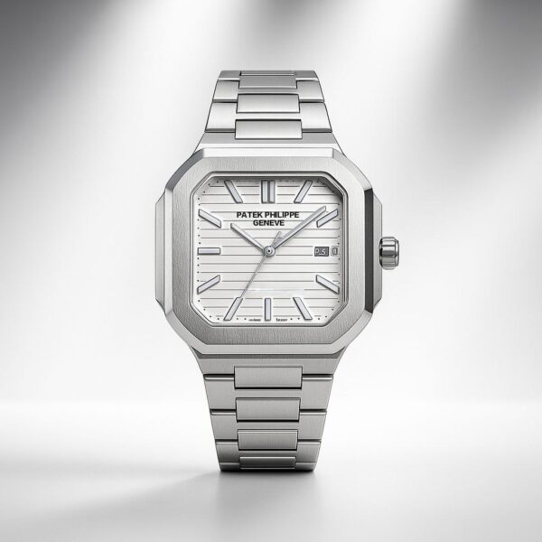 Pat_ek Phi_lippe Silver Tone White  Dial Men’s Watch