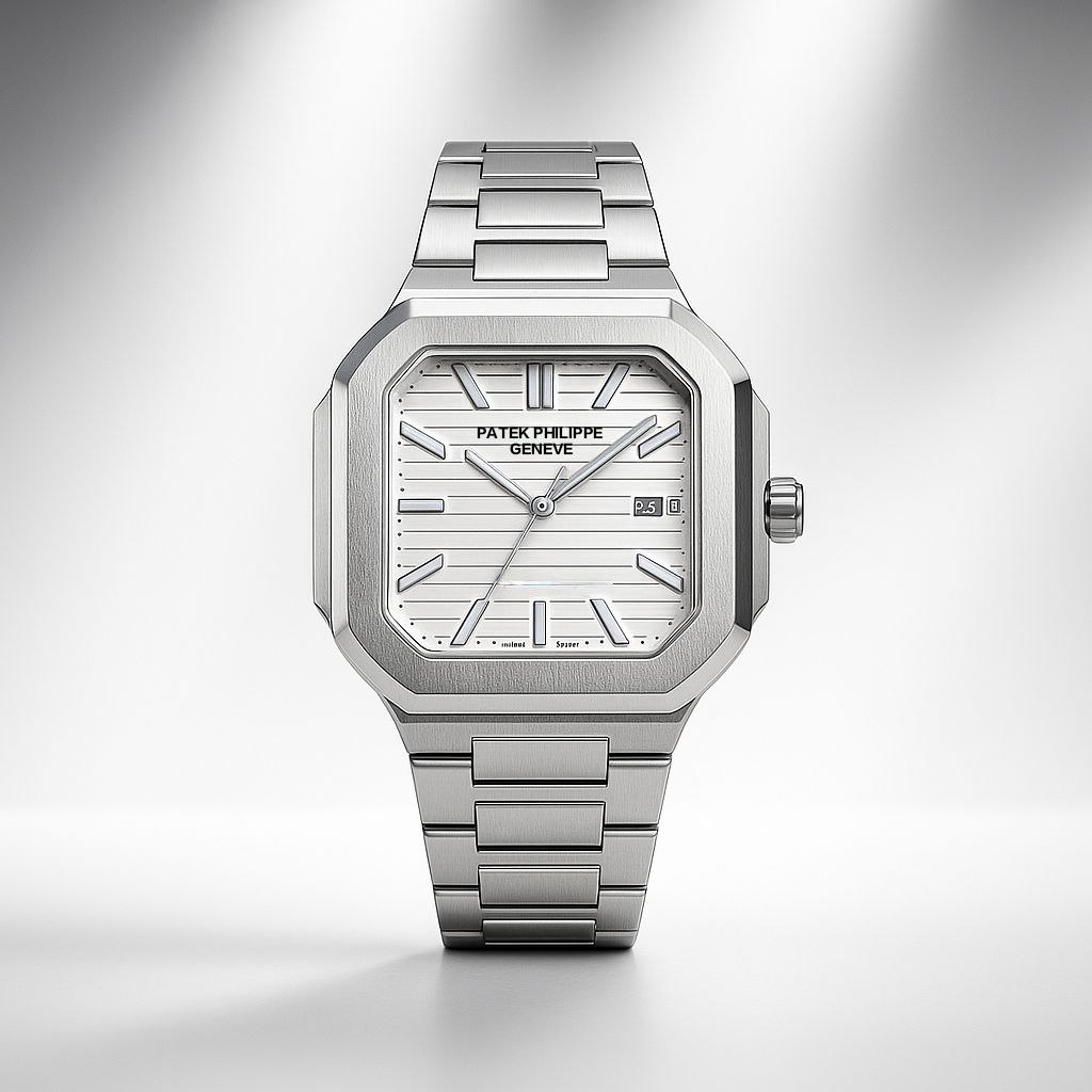 Pat_ek Phi_lippe Silver Tone White  Dial Men’s Watch
